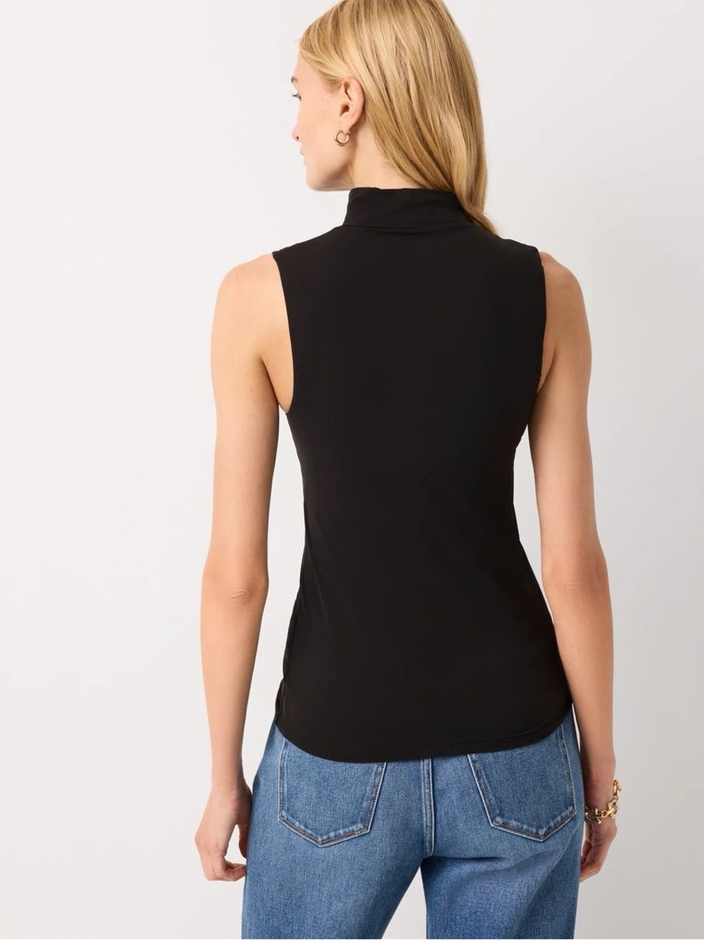 WHBM Forme Sleeveless Black Mock Neck Top - Picture 6 of 6